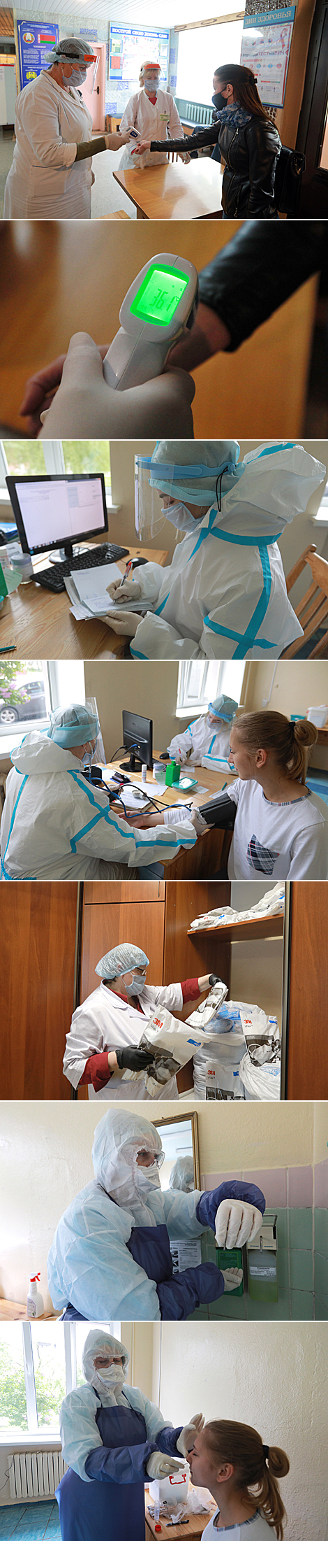 В поликлинике №4 Могилева две группы медиков работают с пациентами с подозрением на COVID-19