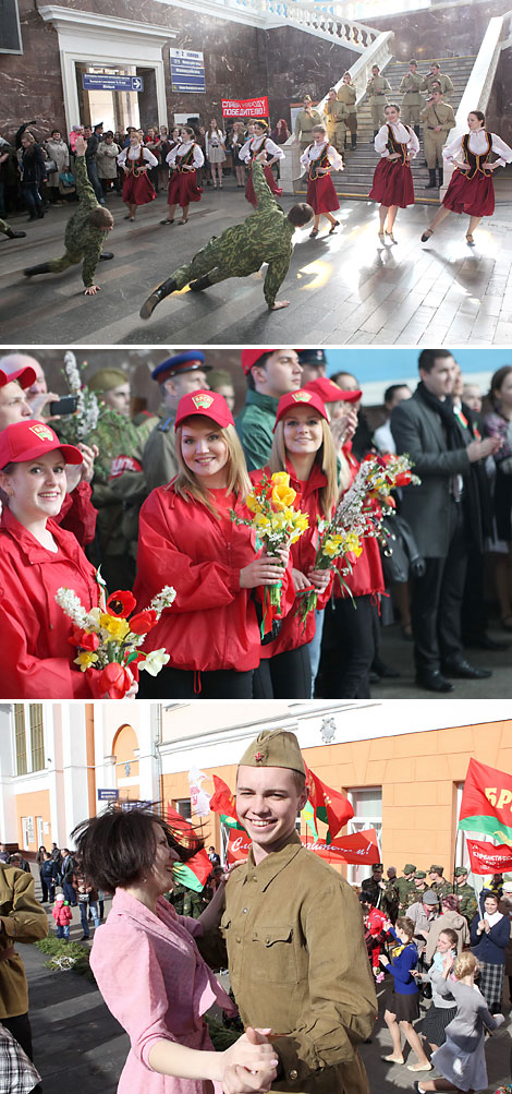 The memory train Flowers of the Great Victory in Gomel