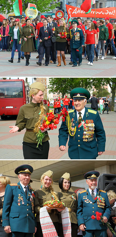 The memory train Flowers of the Great Victory in Grodno
