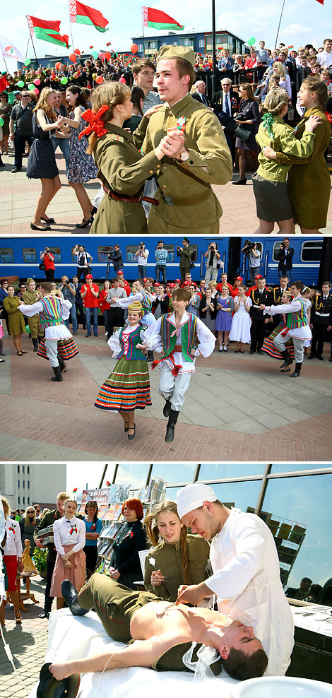 The memory train Flowers of the Great Victory in Grodno