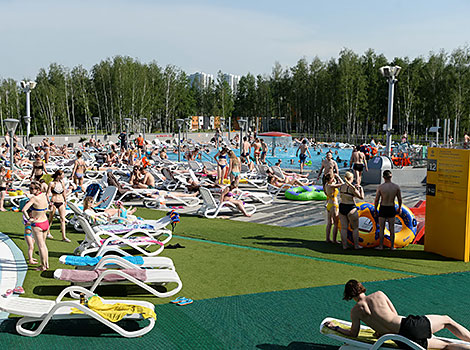 Lebyazhy Water Park in Minsk
