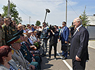 Belarus President Aleksandr Lukashenko went to the village of Borki, Kirovsk District