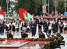 The flower ceremony on Victory Square in Minsk