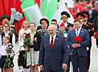 The flower ceremony on Victory Square in Minsk