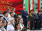 The flower ceremony on Victory Square in Minsk