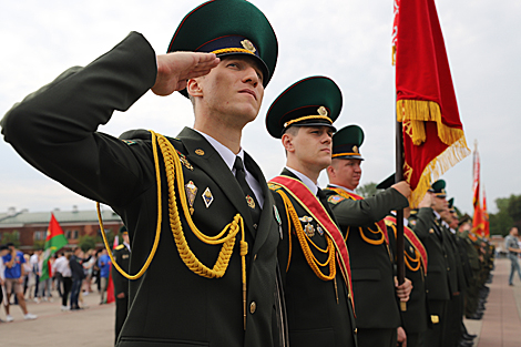 Flower ceremony in Brest Hero Fortress