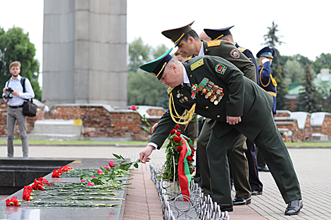 Flower ceremony in Brest Hero Fortress