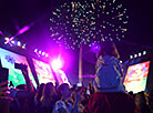 Fireworks in honor of Independence Day in Minsk