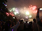 Fireworks in honor of Independence Day in Minsk