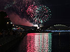 Fireworks in honor of Independence Day in Minsk