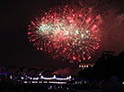 Fireworks in honor of Independence Day in Minsk