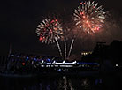 Fireworks in honor of Independence Day in Minsk