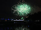 Fireworks in honor of Independence Day in Minsk