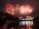 Fireworks in honor of Independence Day in Minsk