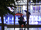 Heavy rain downpour in Brest
