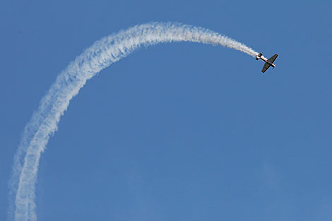 Air show at the Kupala Night Festival in Alexandria