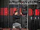 Mounting the equipment and setting the stage of the Slavianski Bazaar in Vitebsk