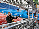 Mounting the equipment and setting the stage of the Slavianski Bazaar in Vitebsk