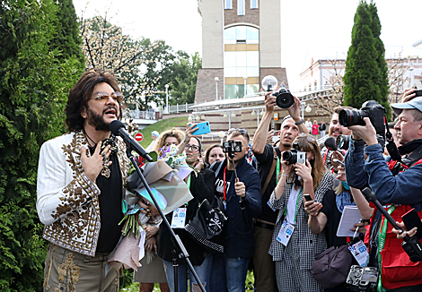 Filipp Kirkorov during the ceremony to unveil a star 