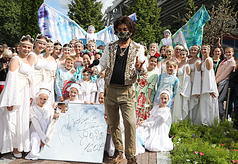 Filipp Kirkorov during the ceremony to unveil a star 