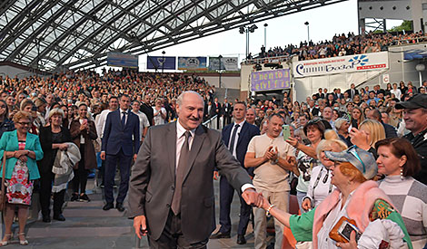 Aleksandr Lukashenko at the opening of Slavianski Bazaar 2020