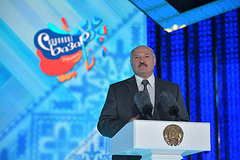 Aleksandr Lukashenko at the opening of Slavianski Bazaar 2020