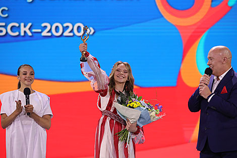 Grand Prix holder of the 2020 Vitebsk Junior Song Contest Angelina Lomako from Belarus