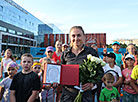 The clinic of Aliaksandra Sasnovich for young tennis players