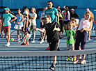 The clinic of Aliaksandra Sasnovich for young tennis players