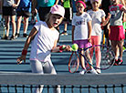 The clinic of Aliaksandra Sasnovich for young tennis players

