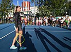 The clinic of Aliaksandra Sasnovich for young tennis players