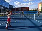 The clinic of Aliaksandra Sasnovich for young tennis players