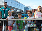 The clinic of Aliaksandra Sasnovich for young tennis players