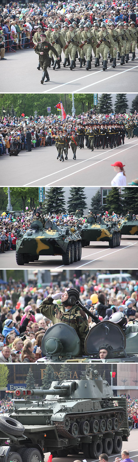 Army parade to celebrate the 70th anniversary of the Victory in Gomel