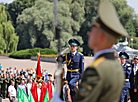 A flower ceremony at the Brest Hero Fortress memorial