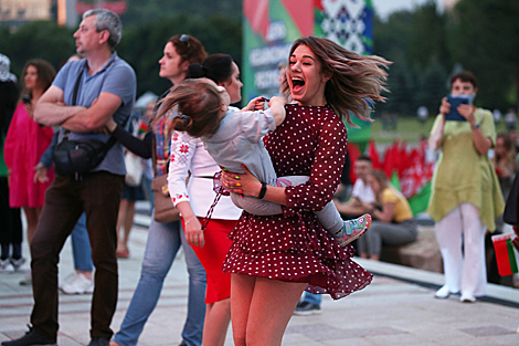 During the celebrations of Independence Day in Minsk