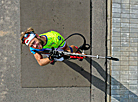 Biathlete Sergei Bocharnikov during a training session