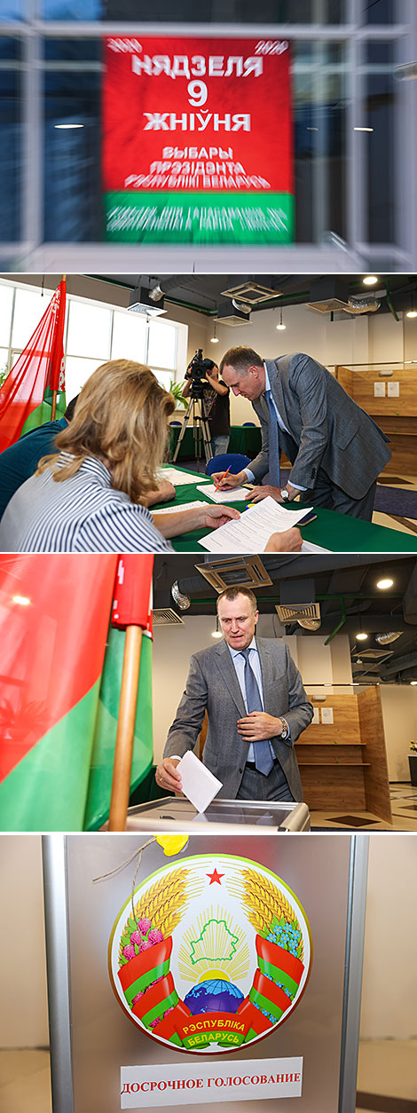 Anatoly Isachenko takes part in early voting