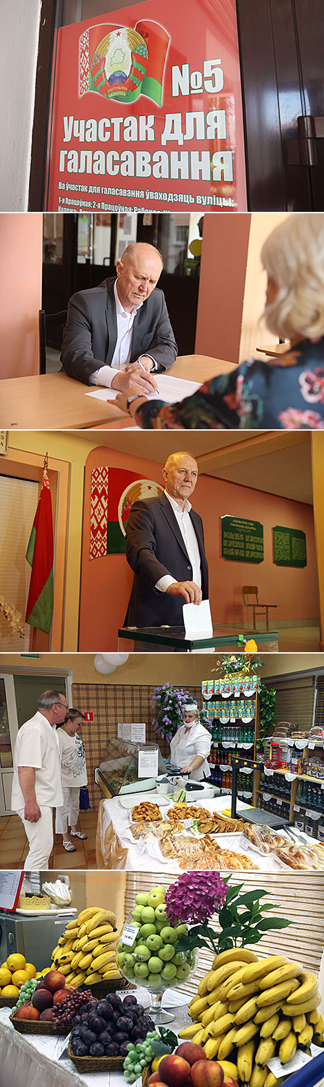 Governor of Grodno Oblast Vladimir Kravtsov casts his ballot