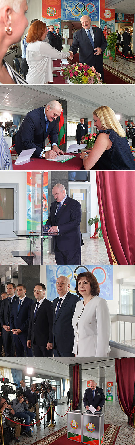 Lukashenko casts his ballot in 2020 Belarus presidential election