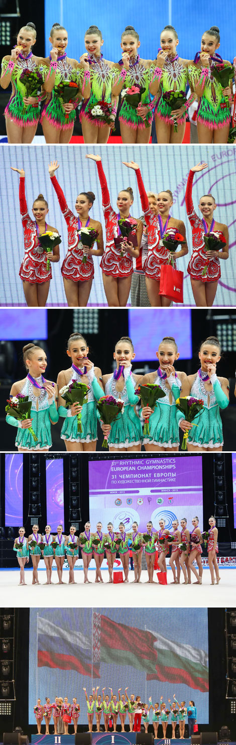Юніёрская зборная Беларусі – чэмпіён Еўропы ў групавых практыкаваннях с пяццю мячамі