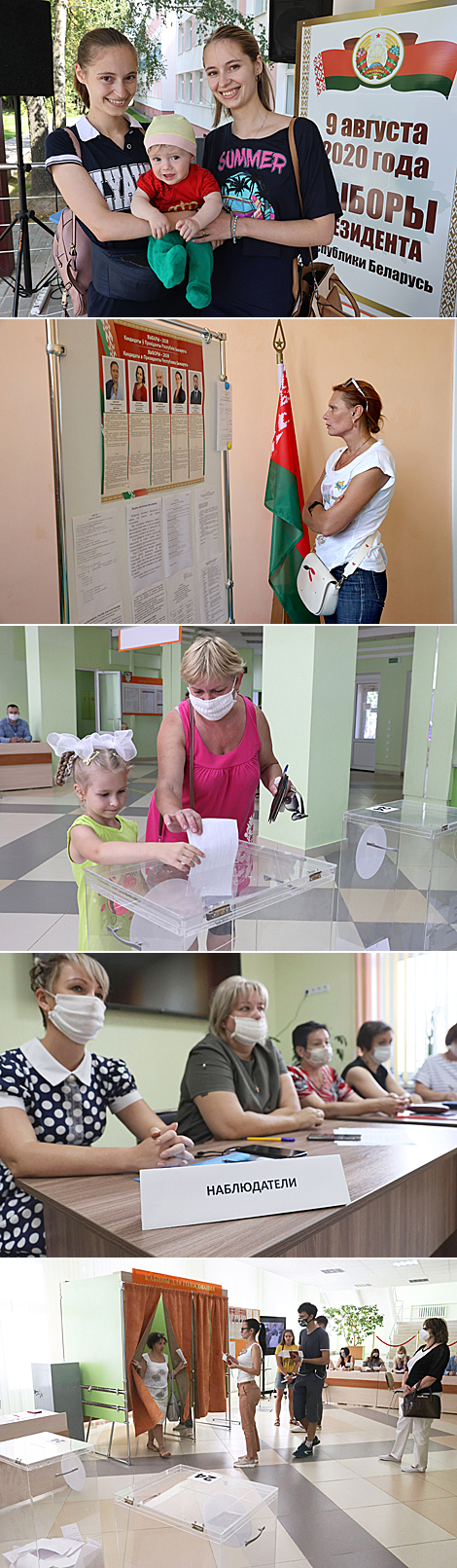 Voting at the polling station No.24 in Vitebsk