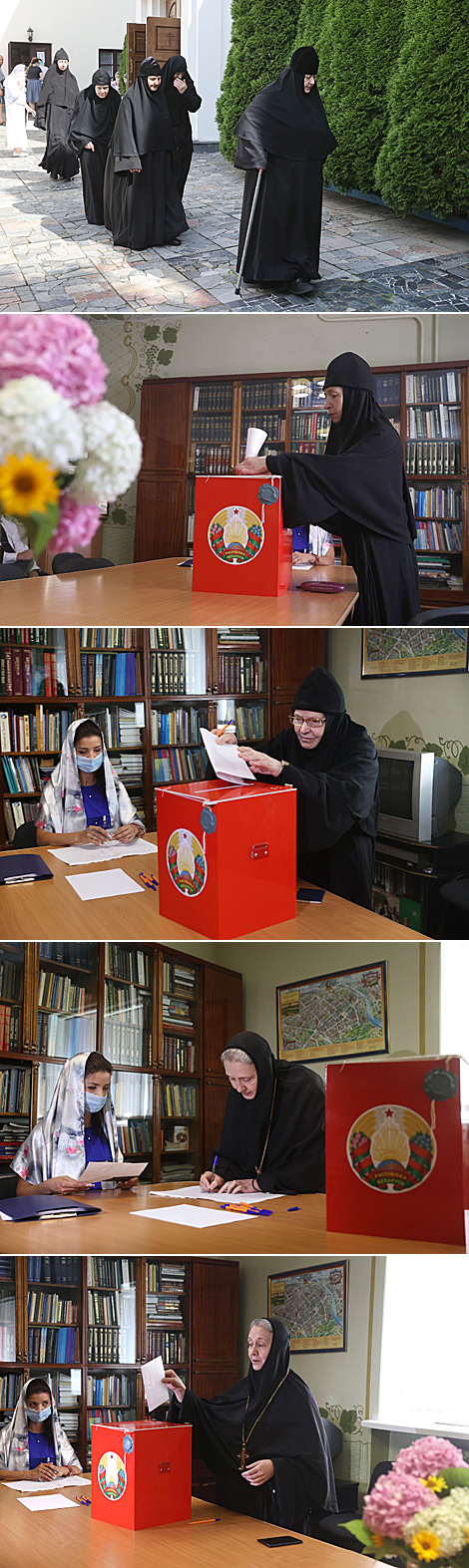 圣母圣诞修道院的居民参加了选举