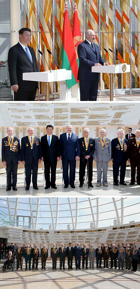 Старшыня КНР узнагародзіў беларускіх ветэранаў медалём Міру
