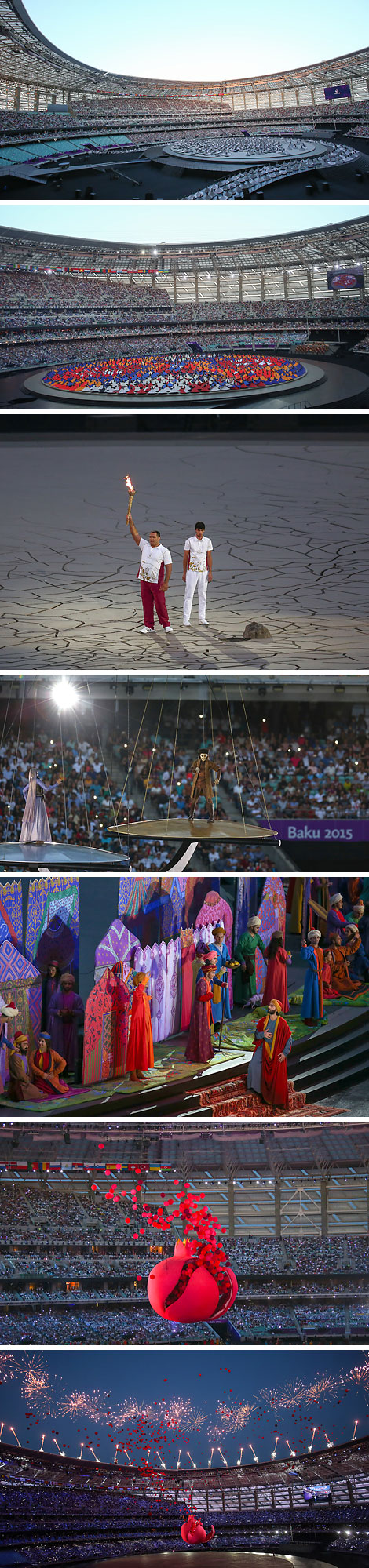 Церемония открытия первых Европейских игр в Баку