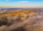 Foggy landscapes in Svisloch District 