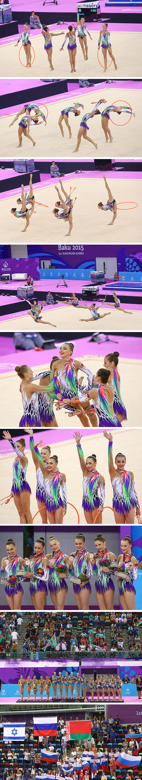 Сборная Беларуси по художественной гимнастике завоевала бронзу в групповых упражнениях на Европейских играх