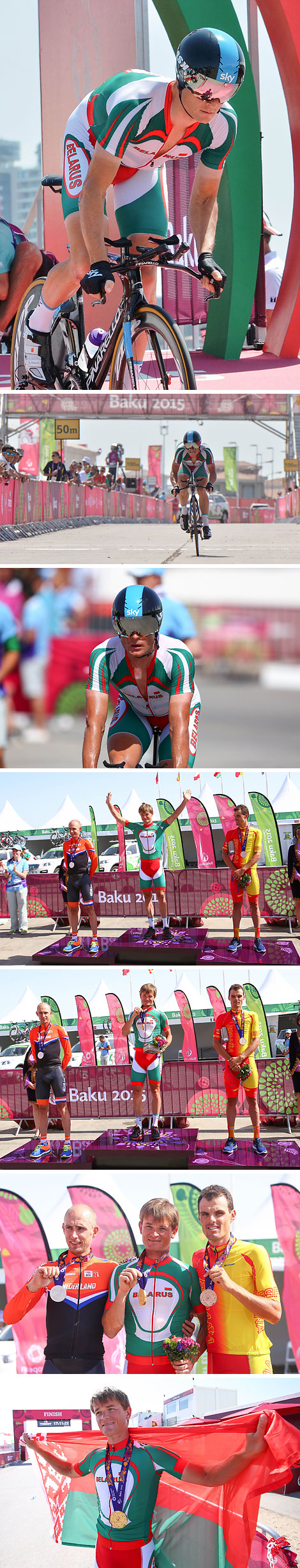Белорус Василий Кириенко завоевал золото Евроигр в индивидуальной велогонке с раздельным стартом