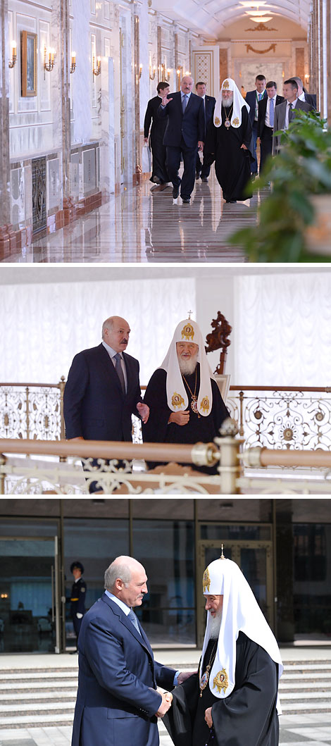 Патриарх Кирилл и Александр Лукашенко