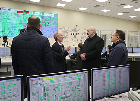 Aleksandr Lukashenko visits the Belarusian nuclear power plant